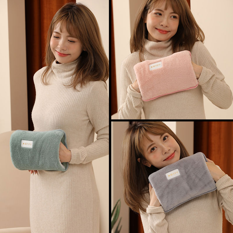 米菲【国标】充电热水袋暖宝宝暖手宝防爆毛绒女生暖宫暖肚暖水袋