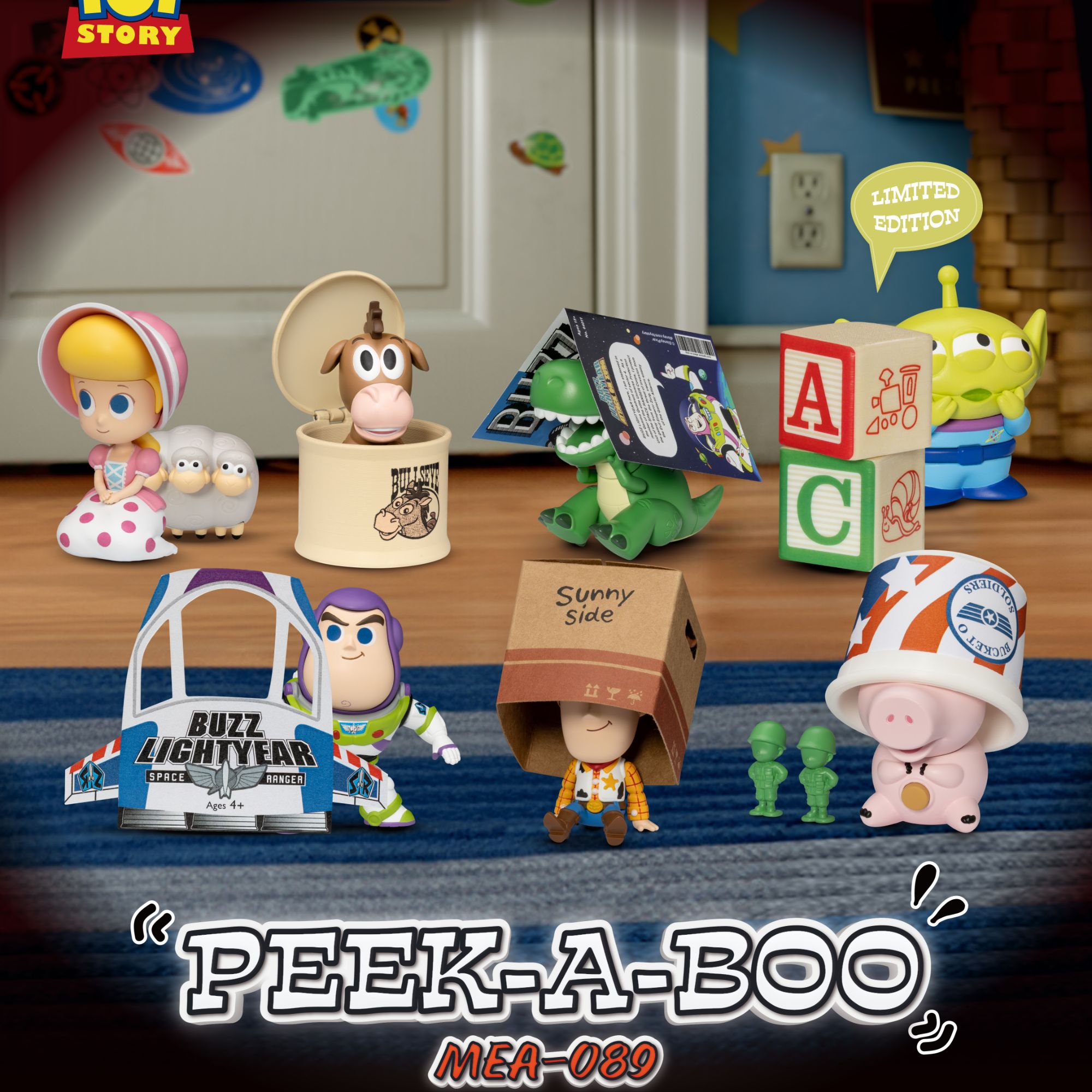 野兽王国玩具总动员躲猫猫系列潮玩电影周边系列盲盒套组（6款）