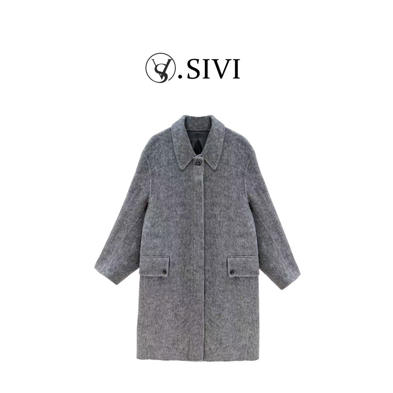 熙薇【​​​长影诗篇​】2025秋冬新款休闲时尚高端毛呢大衣H5940