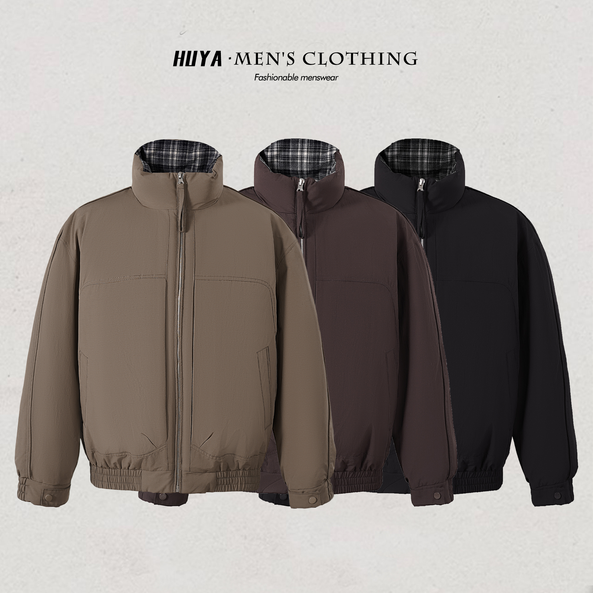 【达人专属】2025冬季户外90白鸭绒夹克百搭保暖立领羽绒服 H5566