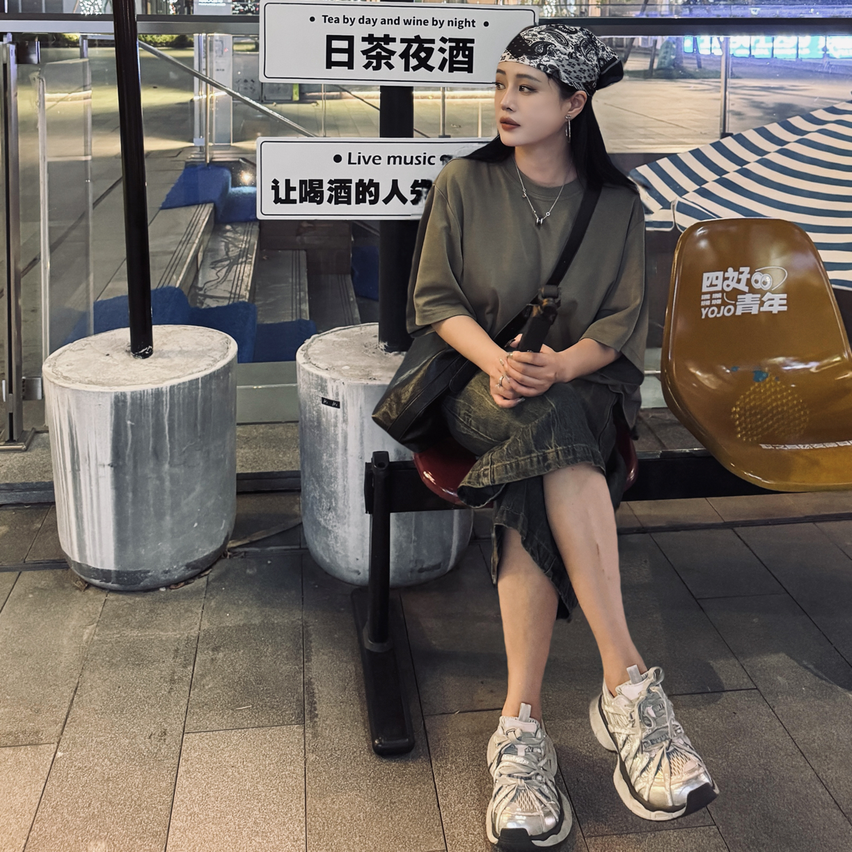 晶晶家秋季新品老爹鞋银色女鞋时尚厚底休闲鞋