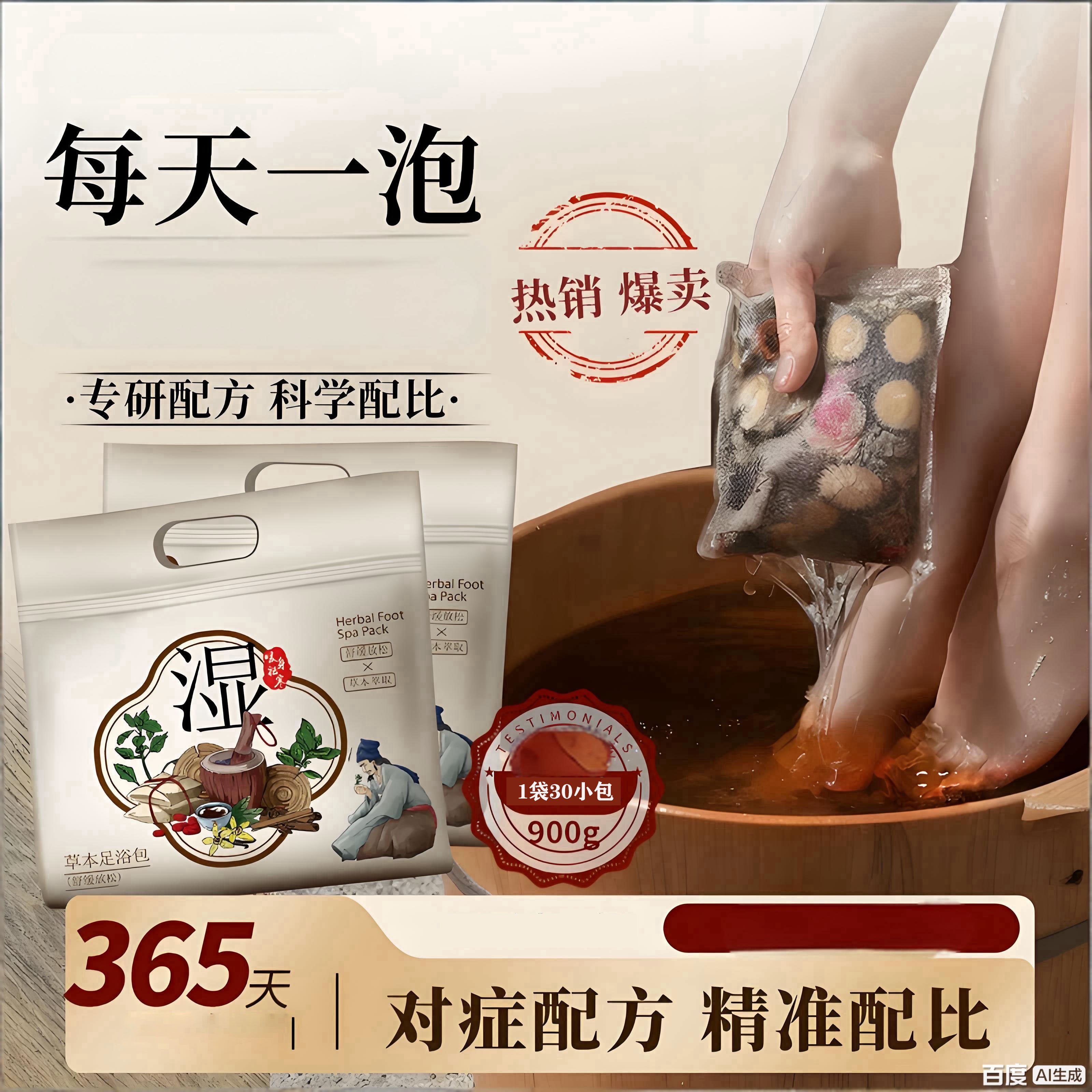 28味泡脚包艾草叶红花老姜益母草真材实料草本足浴包