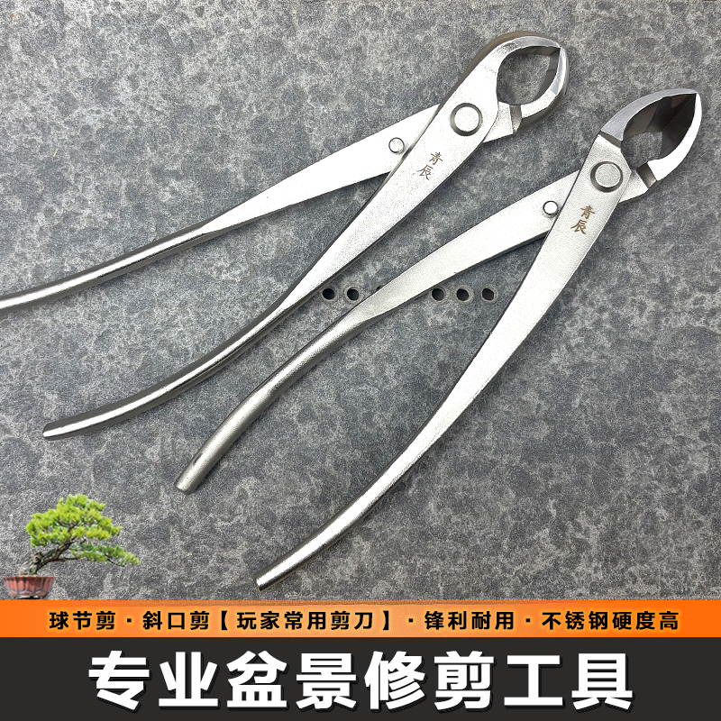 青辰球节剪不锈钢修枝剪园艺花卉剪刀树节剪盆景造型修剪专用工具