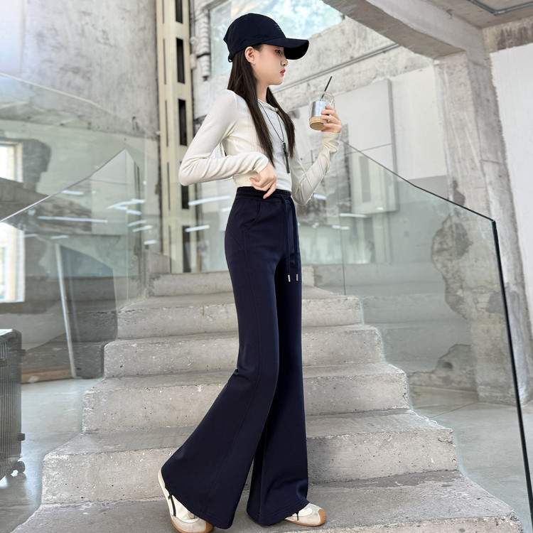 女童喇叭裤2025秋季新款6-12岁15岁修身休闲裤洋气大童运动微喇裤