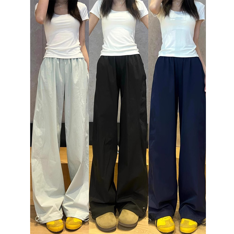 裤长112cm加长版高个子美式速干工装裤女夏季薄款宽松阔腿休闲裤