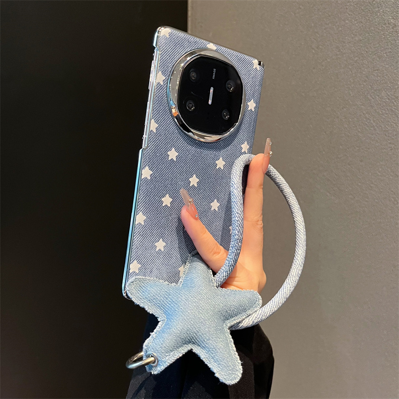 牛仔纹星星适用华为mateX6典藏版折叠屏手机壳matex3/x5磁吸中轴
