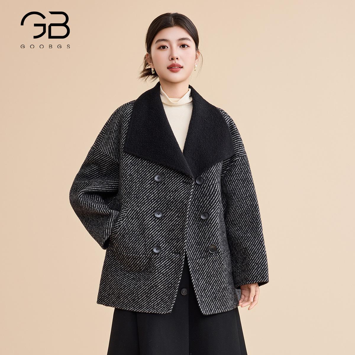 【谷邦L+】双面呢外套女2024冬季新款G3486050