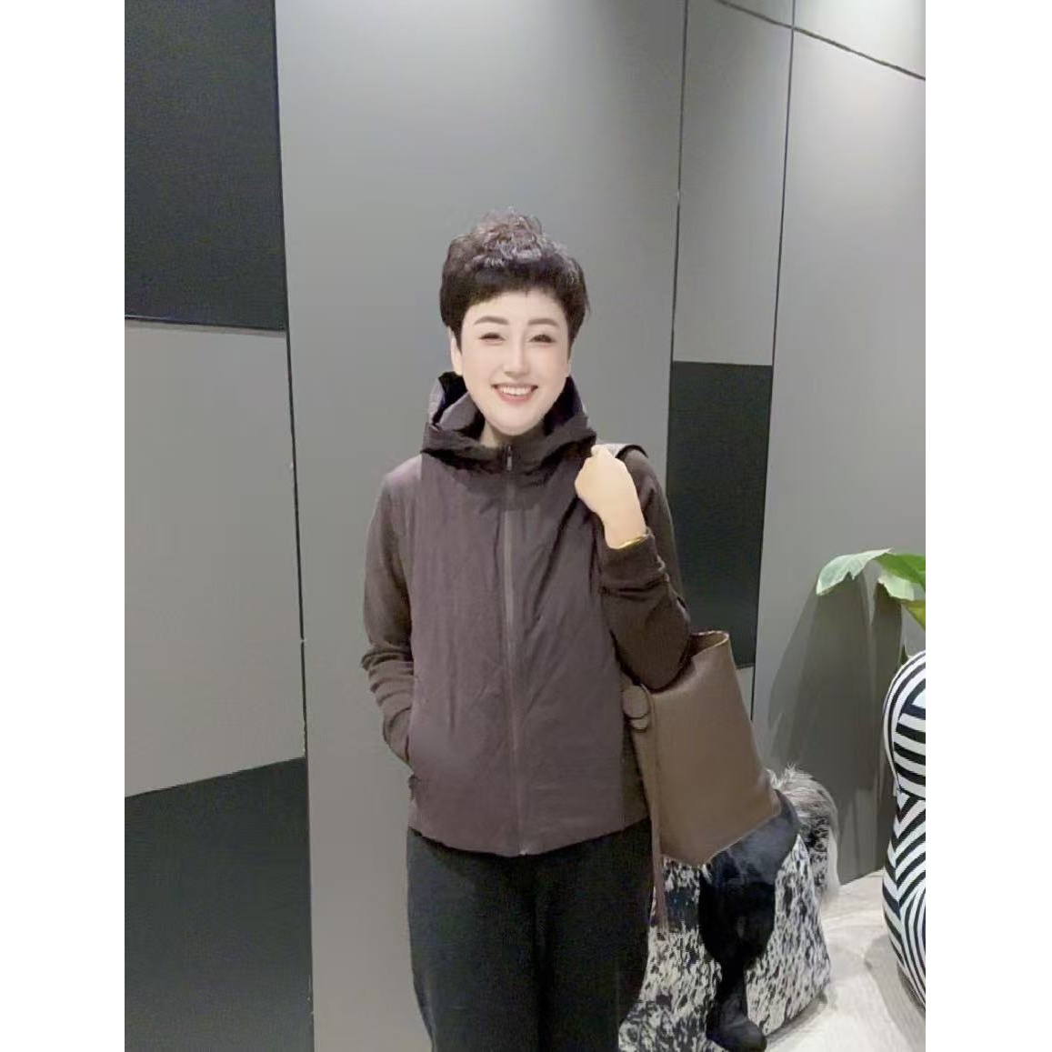 秋冬季新款800g丝绵双线格锦纶防水面料防风保暖轻薄棉服【7278】TJ