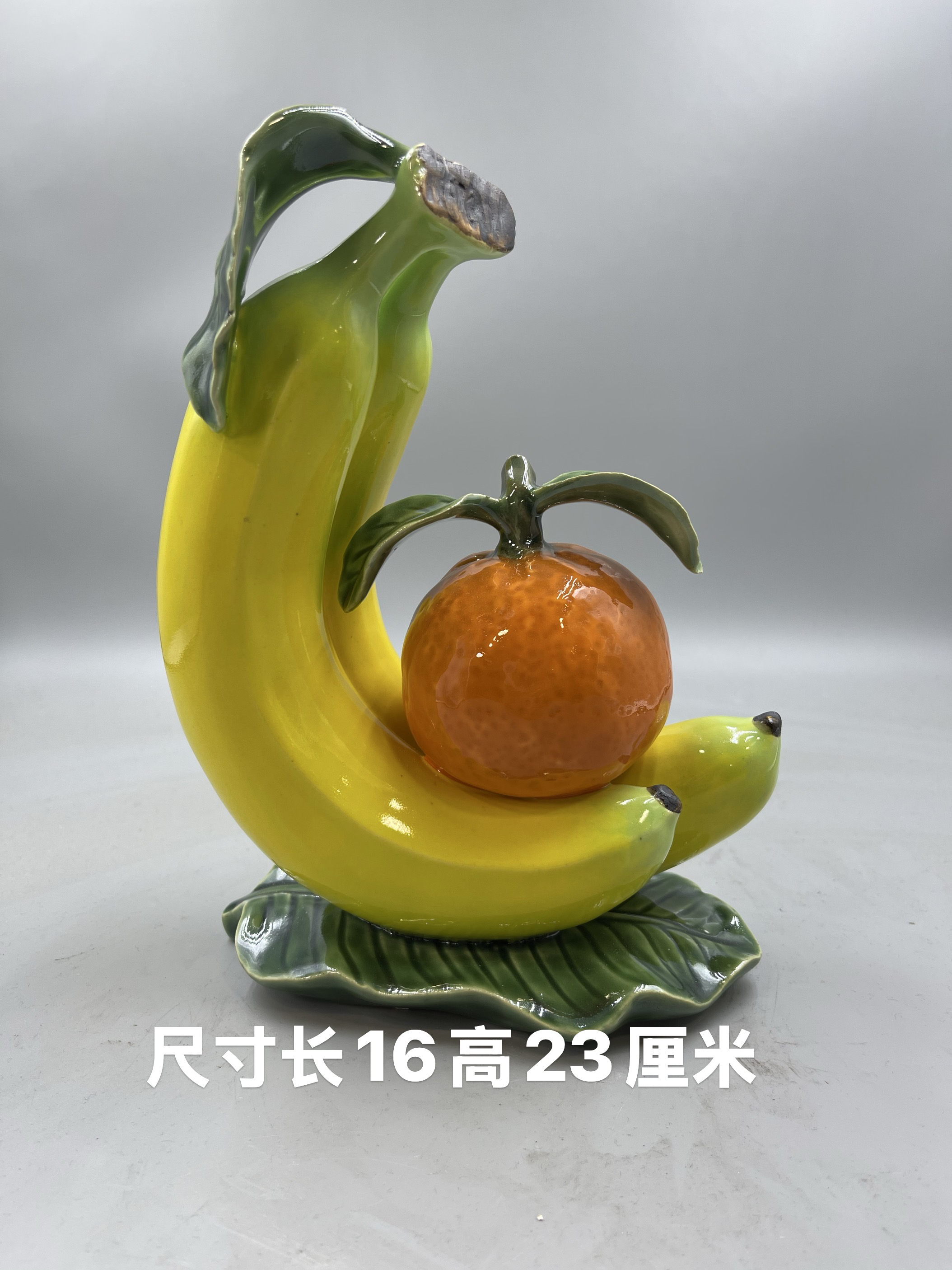 《成交-招米》玄关石湾简约动物绿色陶瓷摆件可爱黄色工艺品创意