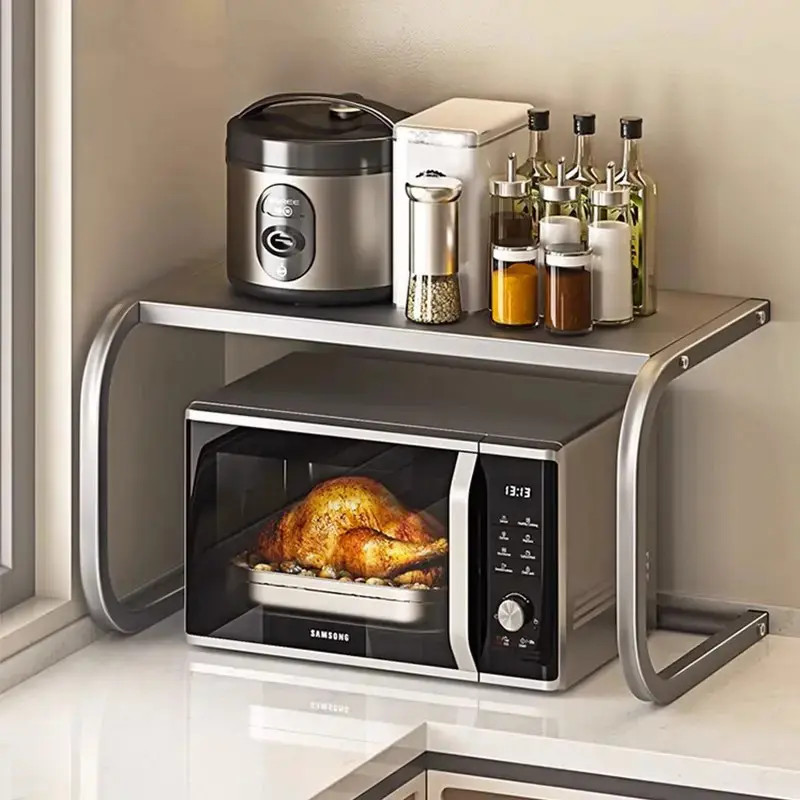 厨房置物架微波炉置物架储物架电饭锅多功能家居台面置物架