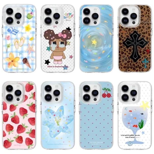 新款适用苹果16promax可爱手机壳圆边气囊IMD哭娃15防摔高颜值14