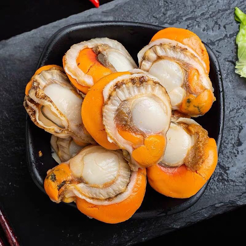 [小梁妈妈]烟台大个带黄扇贝肉3斤装 大号超大号顺丰到家