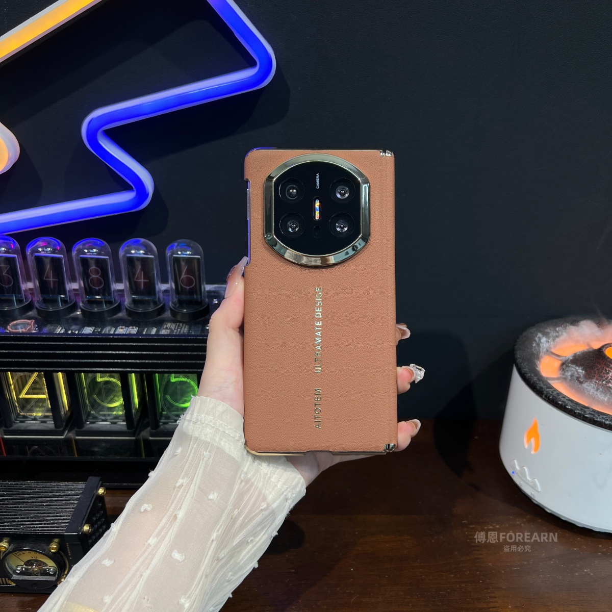 适用于秒变X7华为matex6手机壳双中轴x6折叠屏保护套真皮后壳高级