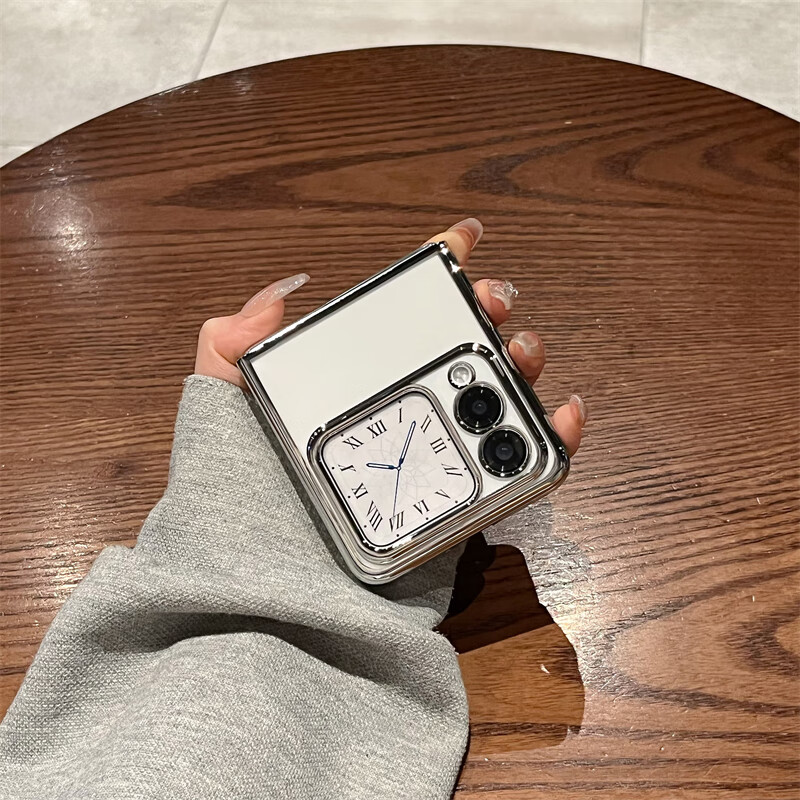 适用华为novaflip手机壳超薄电镀透明外壳新款novaflips高级防摔