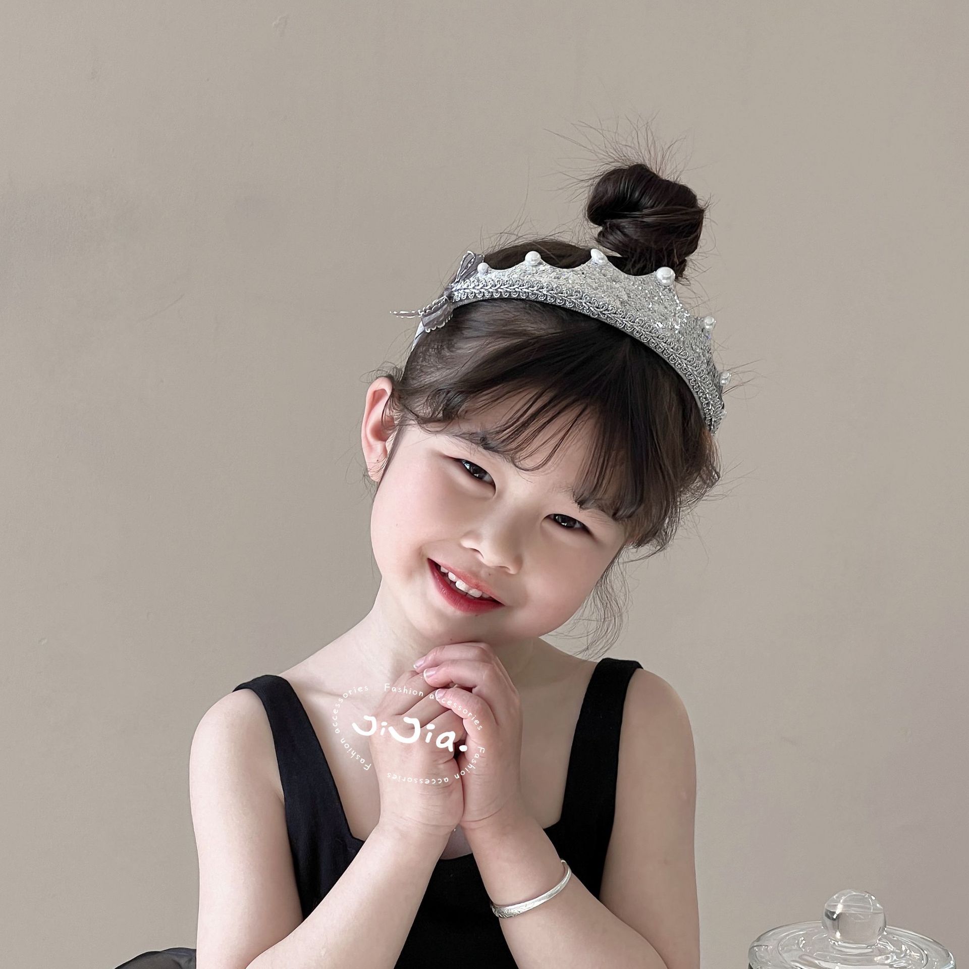韩系公主生日皇冠发箍宝宝气质亮闪儿童头箍派对拍照头饰配饰发饰