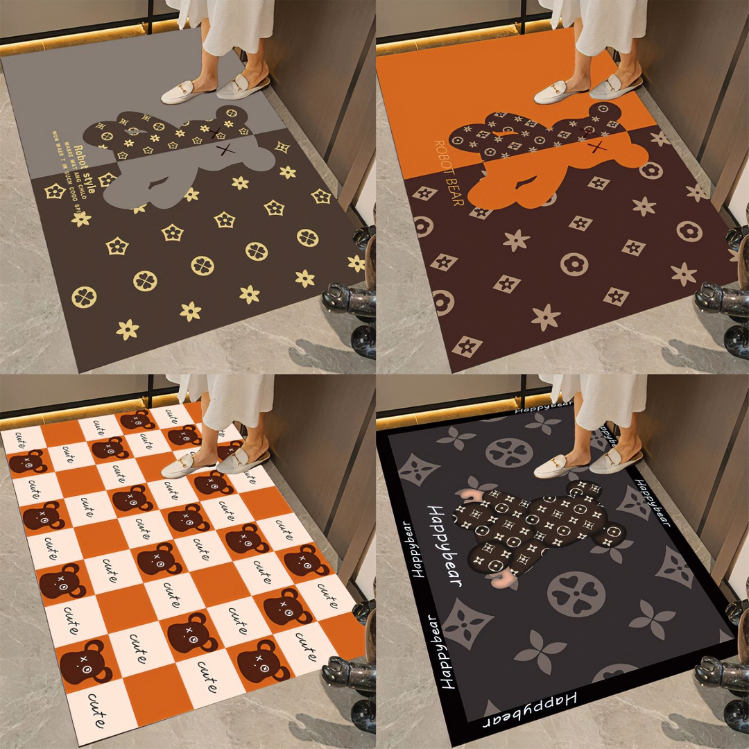 【5mm皮革】简约轻奢进门现代地垫免洗可擦洗可剪裁入户地垫门地毯