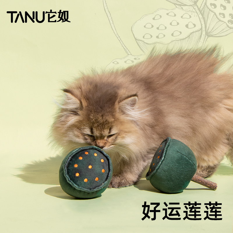 TANU它奴好运莲莲猫玩具猫咪自嗨解闷神器木天蓼耐咬磨牙逗猫棒