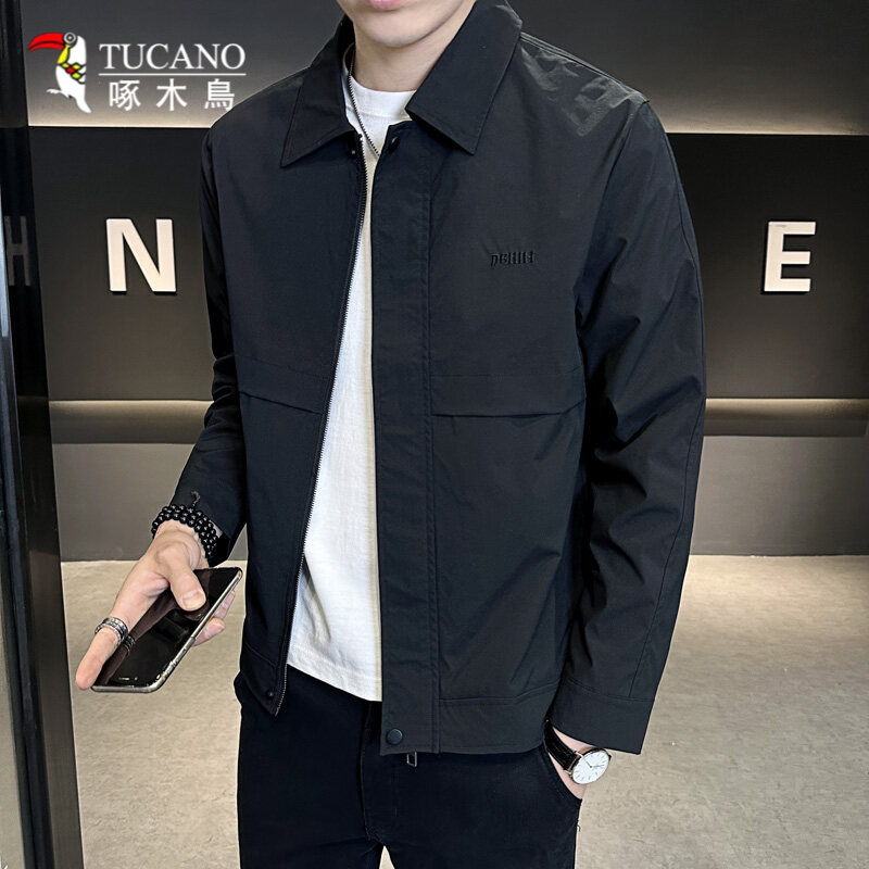 TUCANO/啄木鳥夹克男士外套2025春秋季休闲商务翻领上衣通勤穿搭