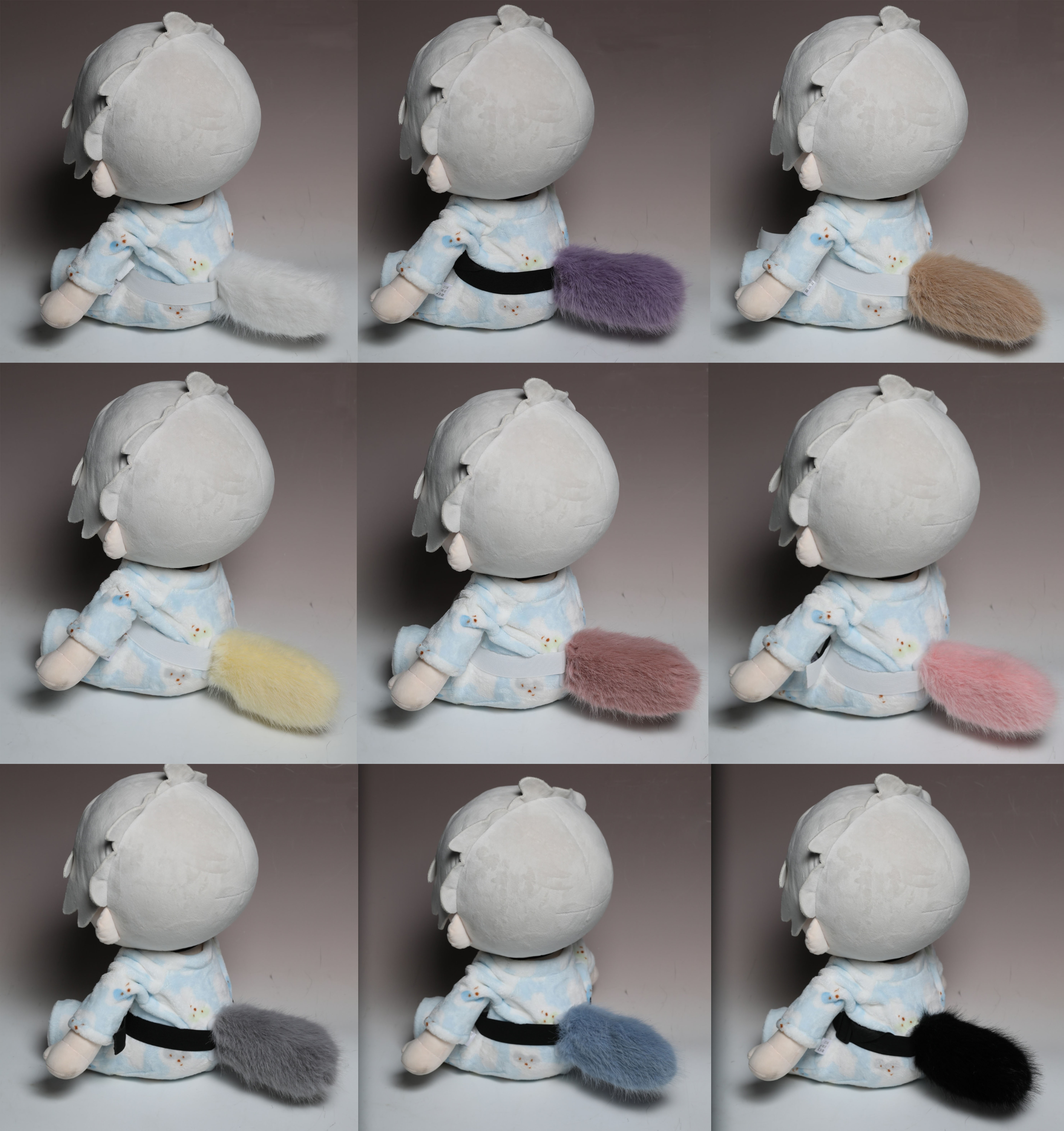 40cm棉花娃娃bjd75 80无属性电动毛绒尾巴声控尾巴漫展cosplay