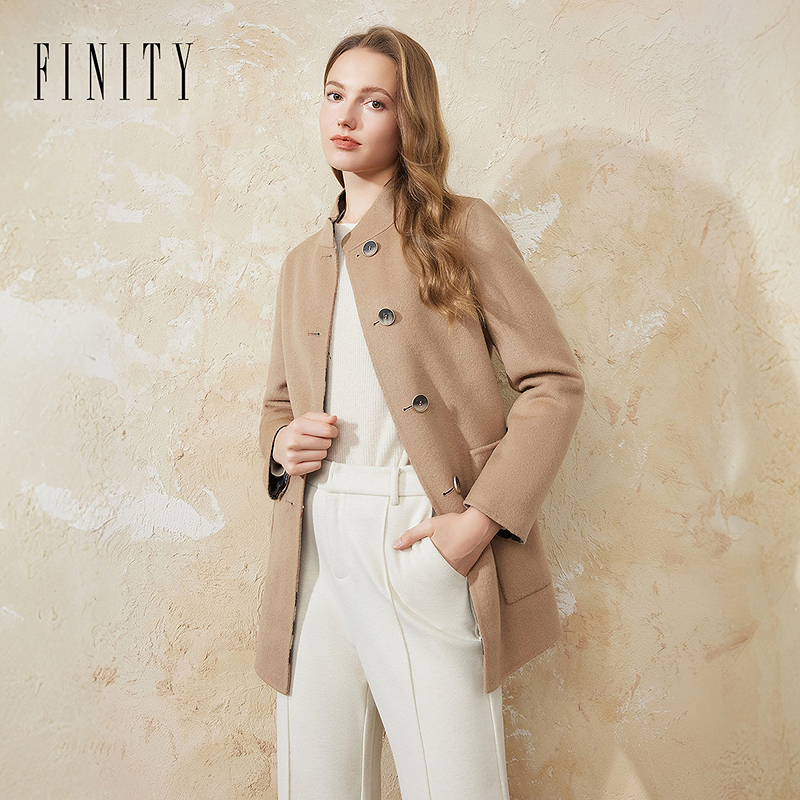 【粉丝专享】FINITY 新款毛呢大衣气质时尚休闲双面呢 F20VDA212D