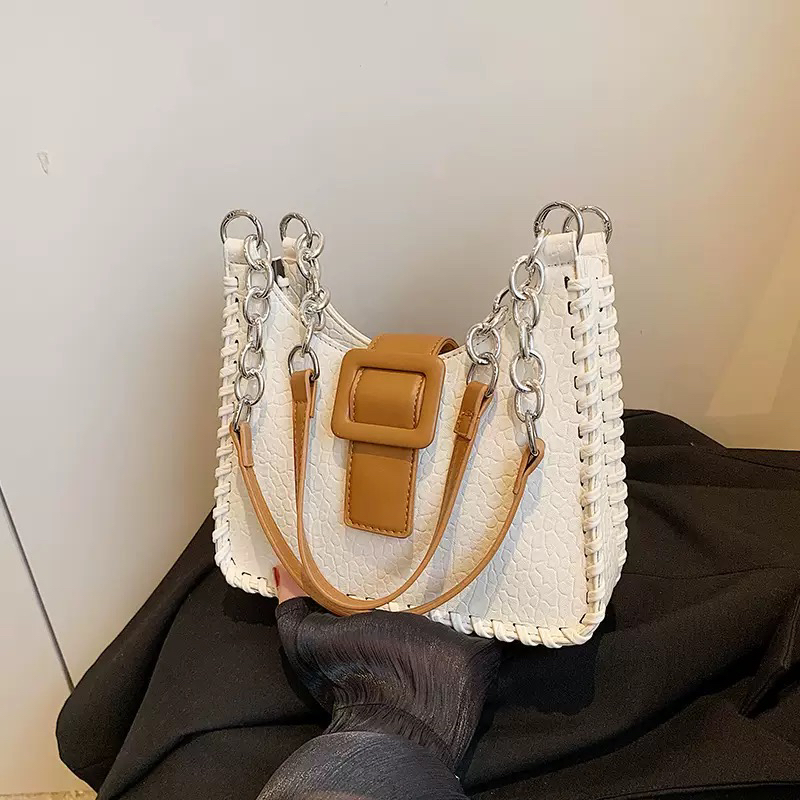 8622 新款女包时尚百搭单肩腋下包斜挎水桶包