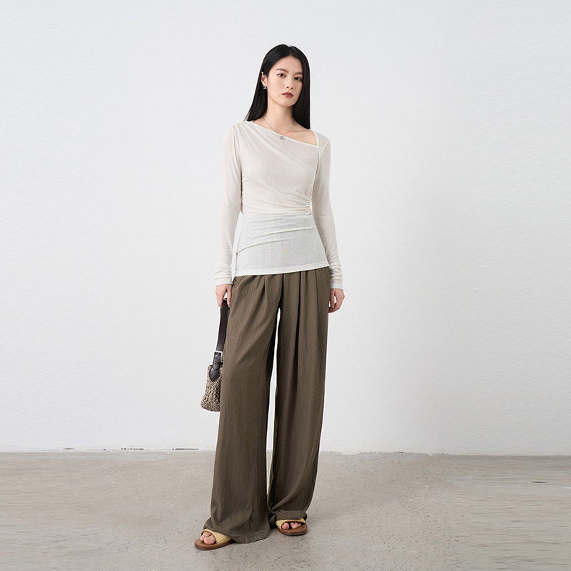 Moprobably李予诺「视感」"莱赛尔+绵羊毛"极简个性长袖T恤L5147086