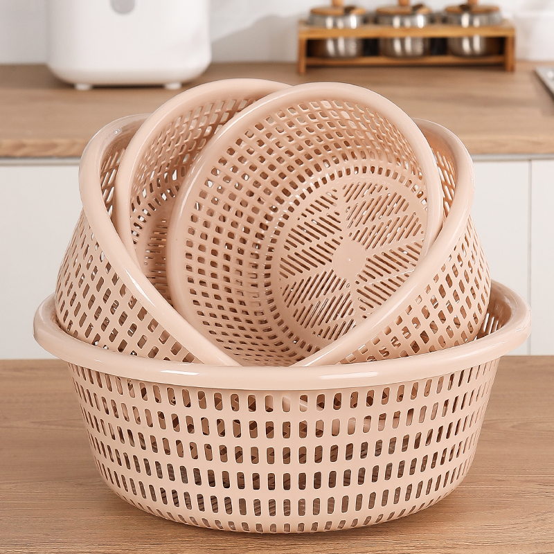 塑料洗菜沥水篮厨房洗水果盆多功能水池收纳篮碗筷篮子加厚家庭装