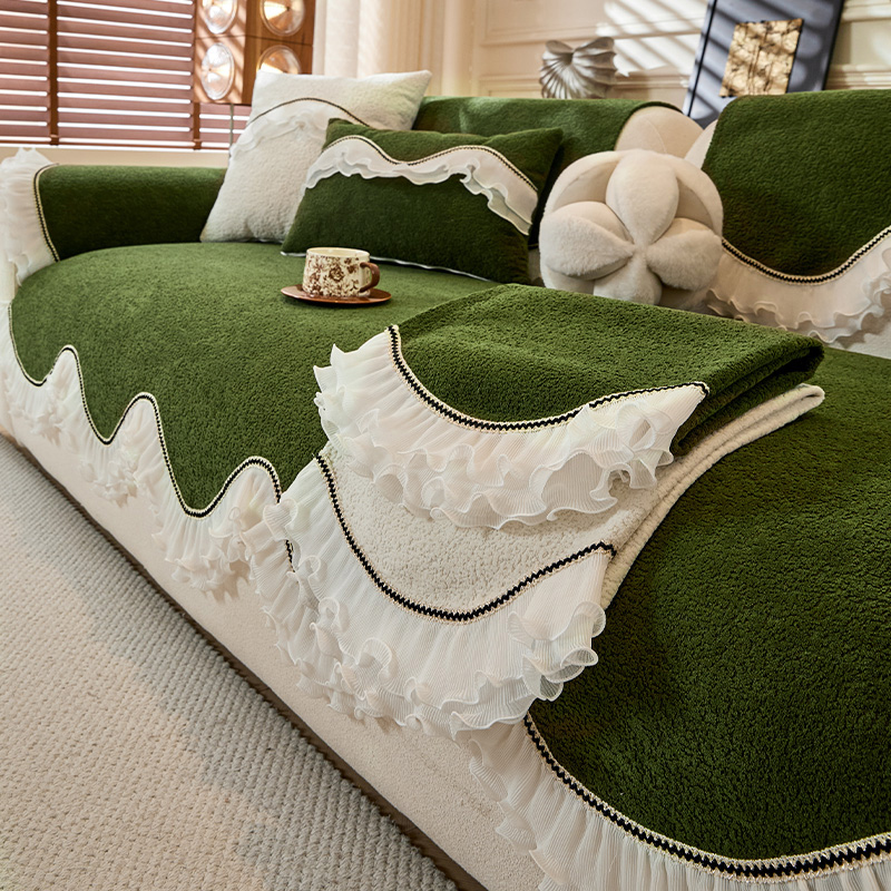 【茜茜】2025新款法式四季通用雪尼尔沙发垫现代轻奢防滑沙发坐垫子