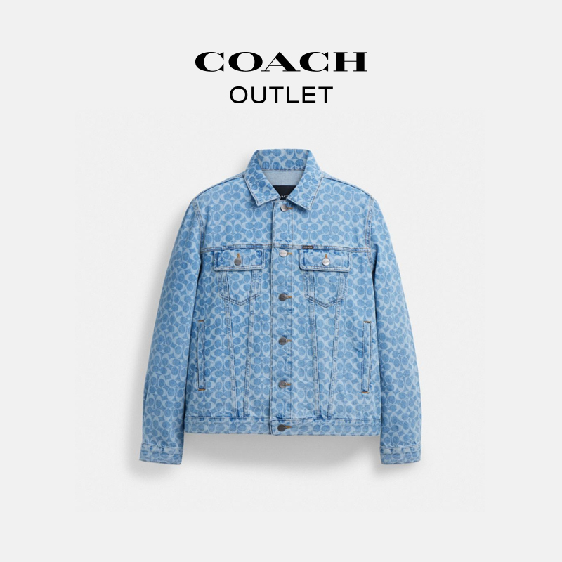 COACH/蔻驰奥莱  经典标志丹宁夹克