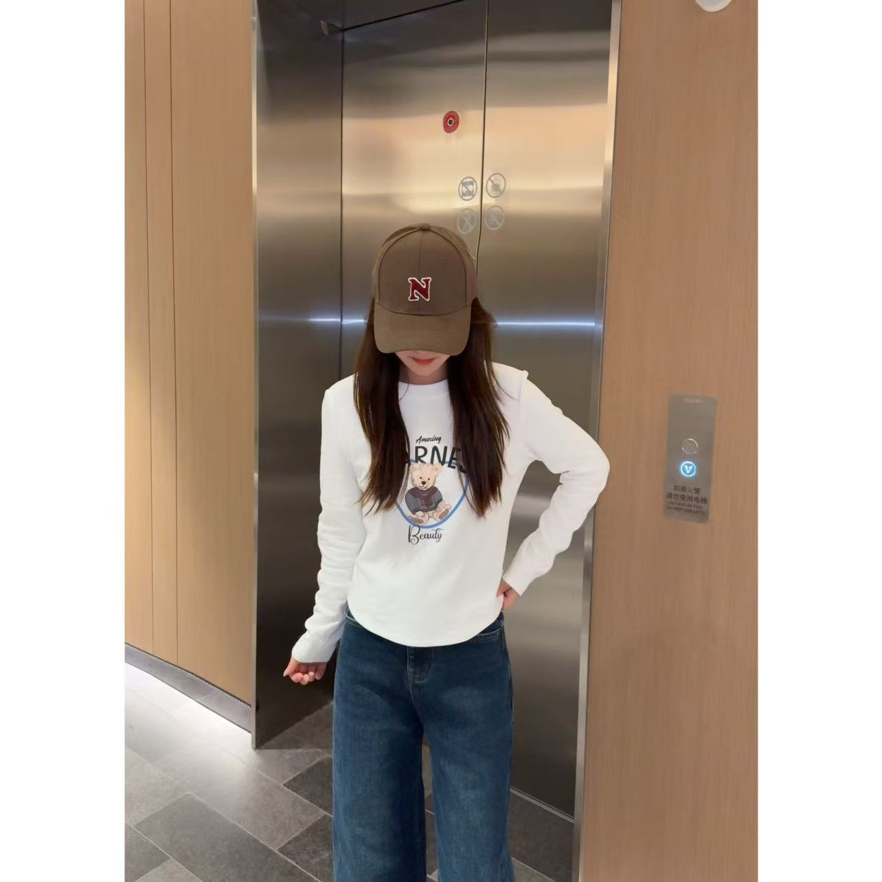 【小熊T恤上衣】小允姐姐2025新款时尚高级T恤上衣