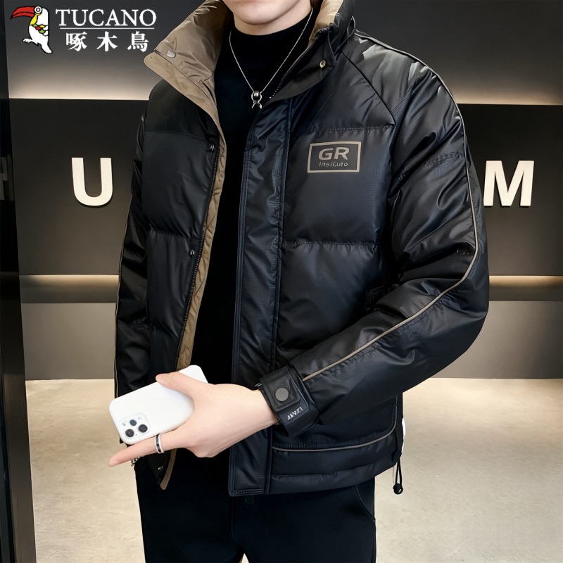 TUCANO/啄木鳥2025冬季新款保暖外套高品质男装休闲拼色羽绒棉服