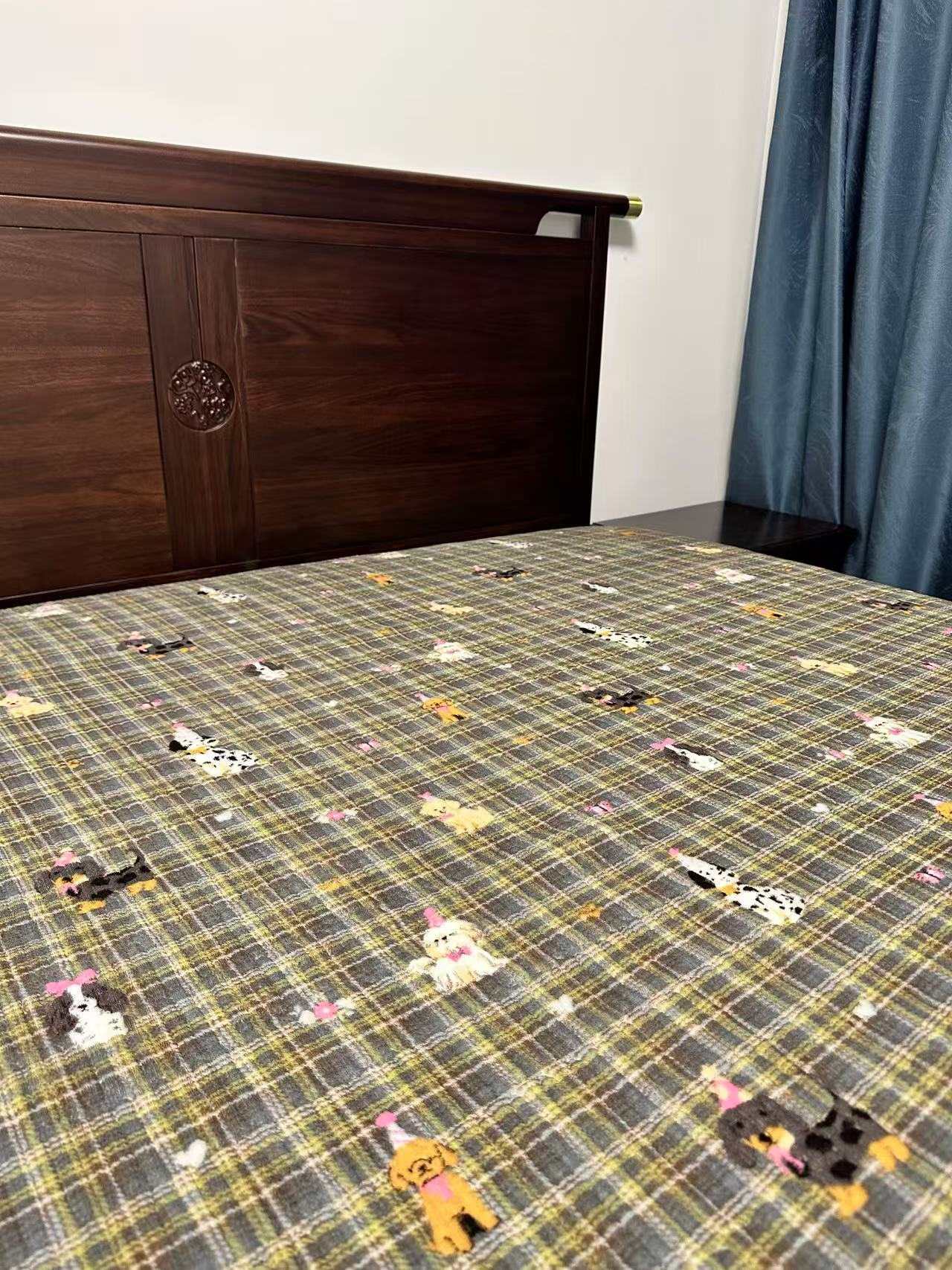 19号晚安小狗亲肤可爱风保暖森系卡通动漫床盖双面奶绒