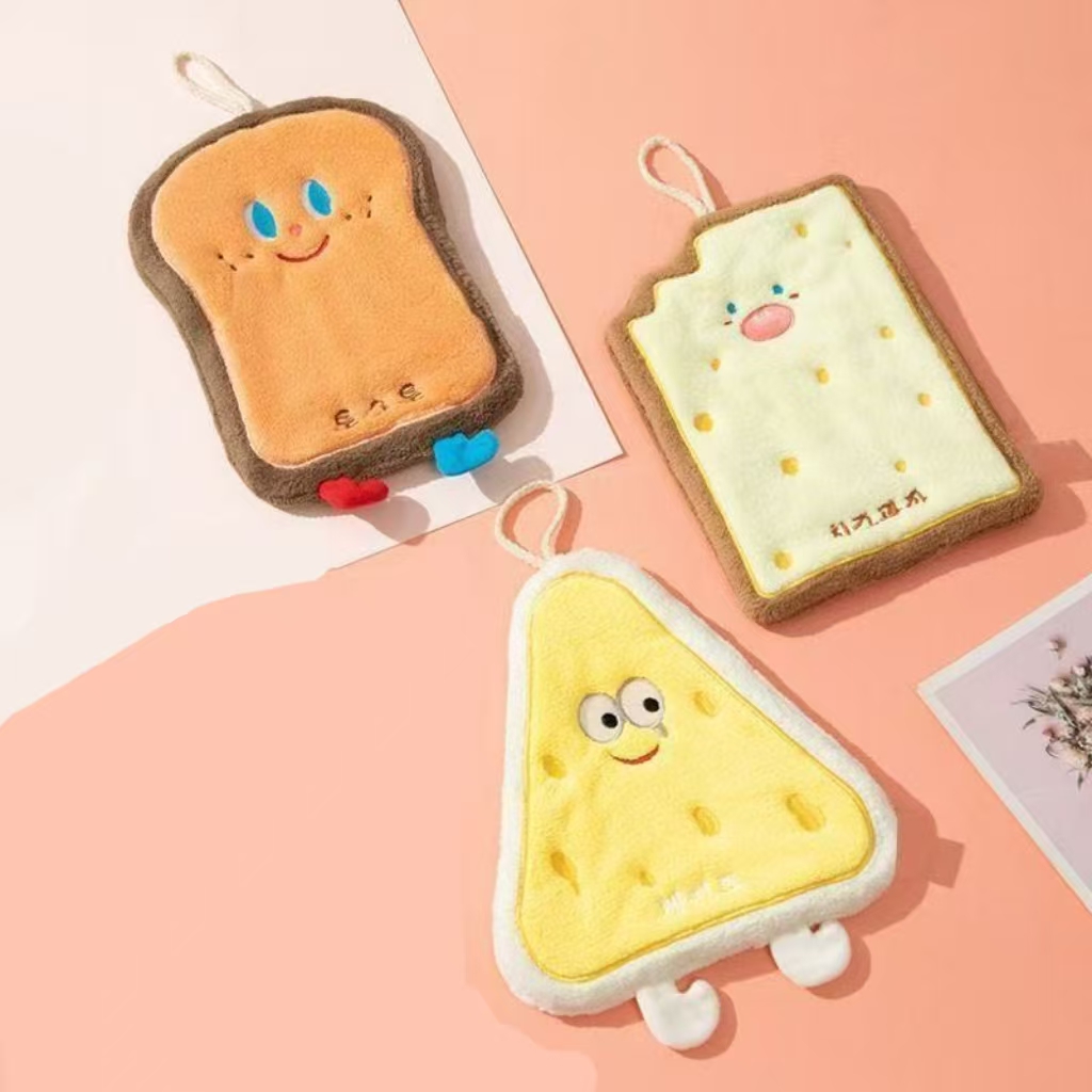 【拍一发三】烘焙系列珊瑚绒擦手巾加厚吸水可挂式厨房抹布可爱