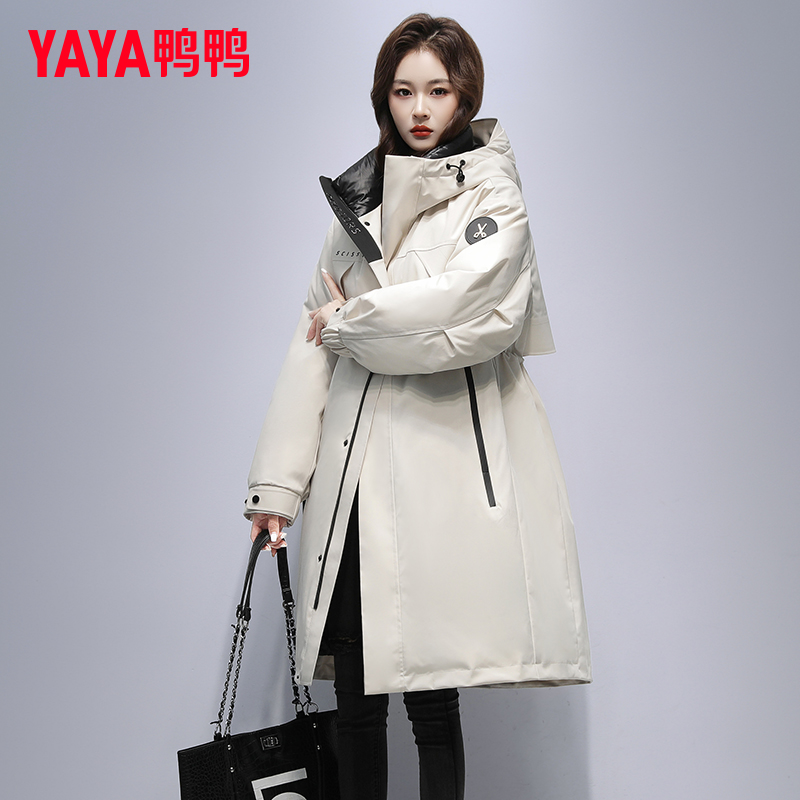YAYA/鸭鸭【大师剪裁】王一博同款长款时尚情侣款外套YE4B720422H