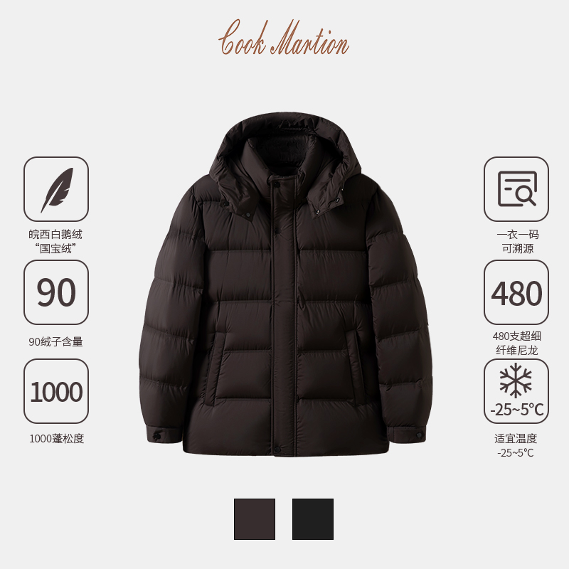 超细纤维850+蓬松度零压感鹅绒服98576