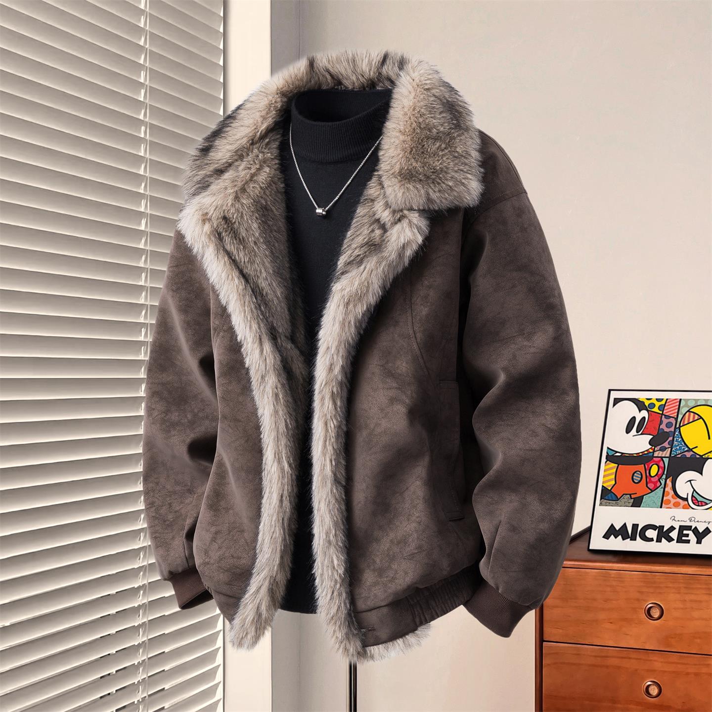 2025新款座山雕男士保暖夹克情侣棉服潮流韩版加棉加厚男款外套