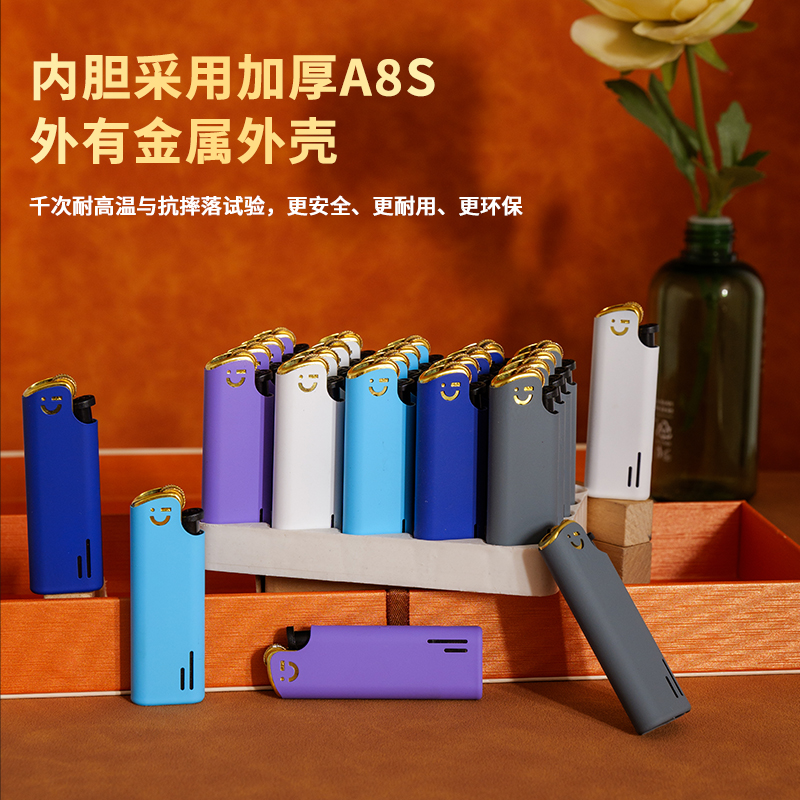 新款迷你金属磨砂短款砂轮打火机家用定制个性创意火石齿轮网红款