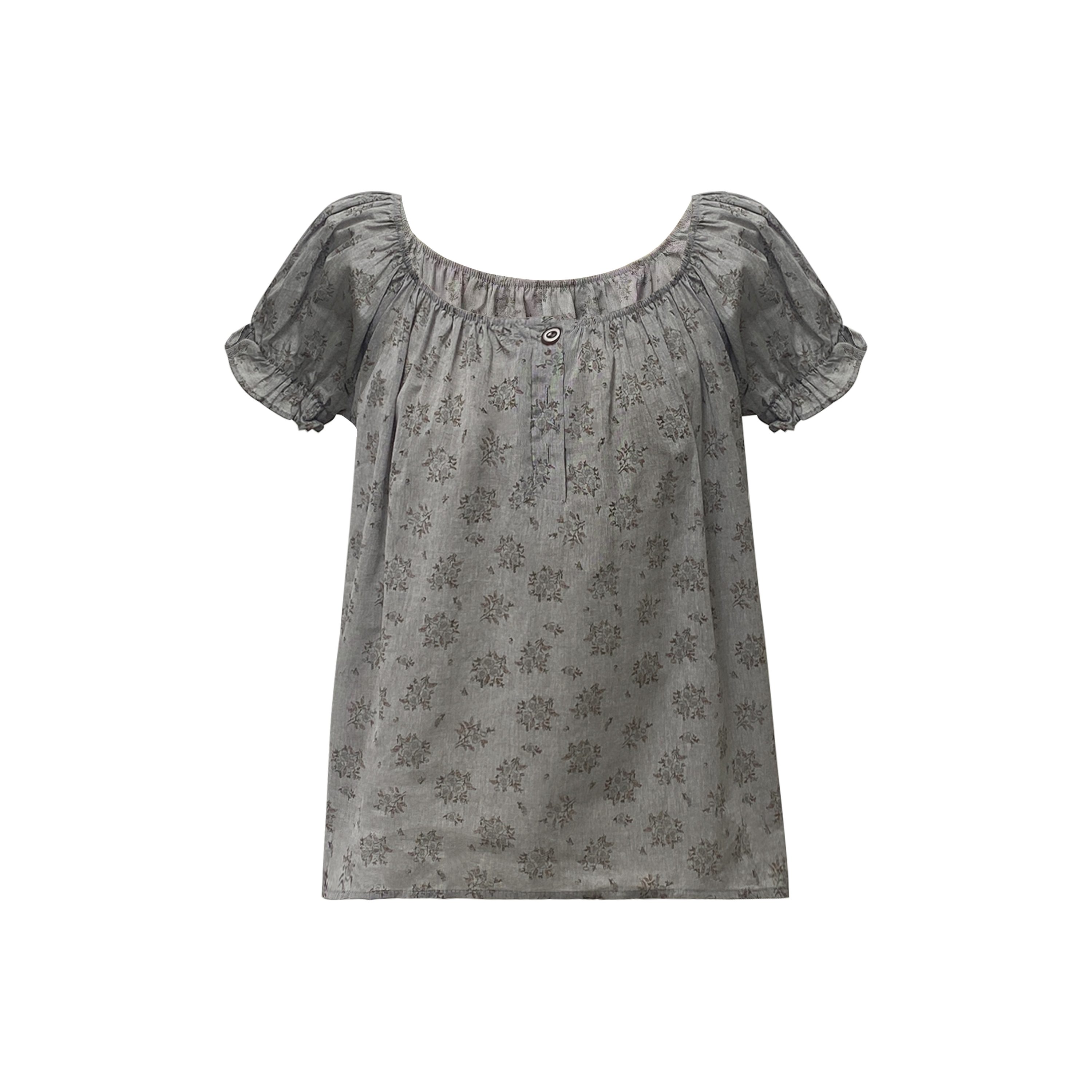 初恋舒芙蕾 少女复古减龄碎花上衣+慵懒垂垂裤休闲裤裙C 9025#