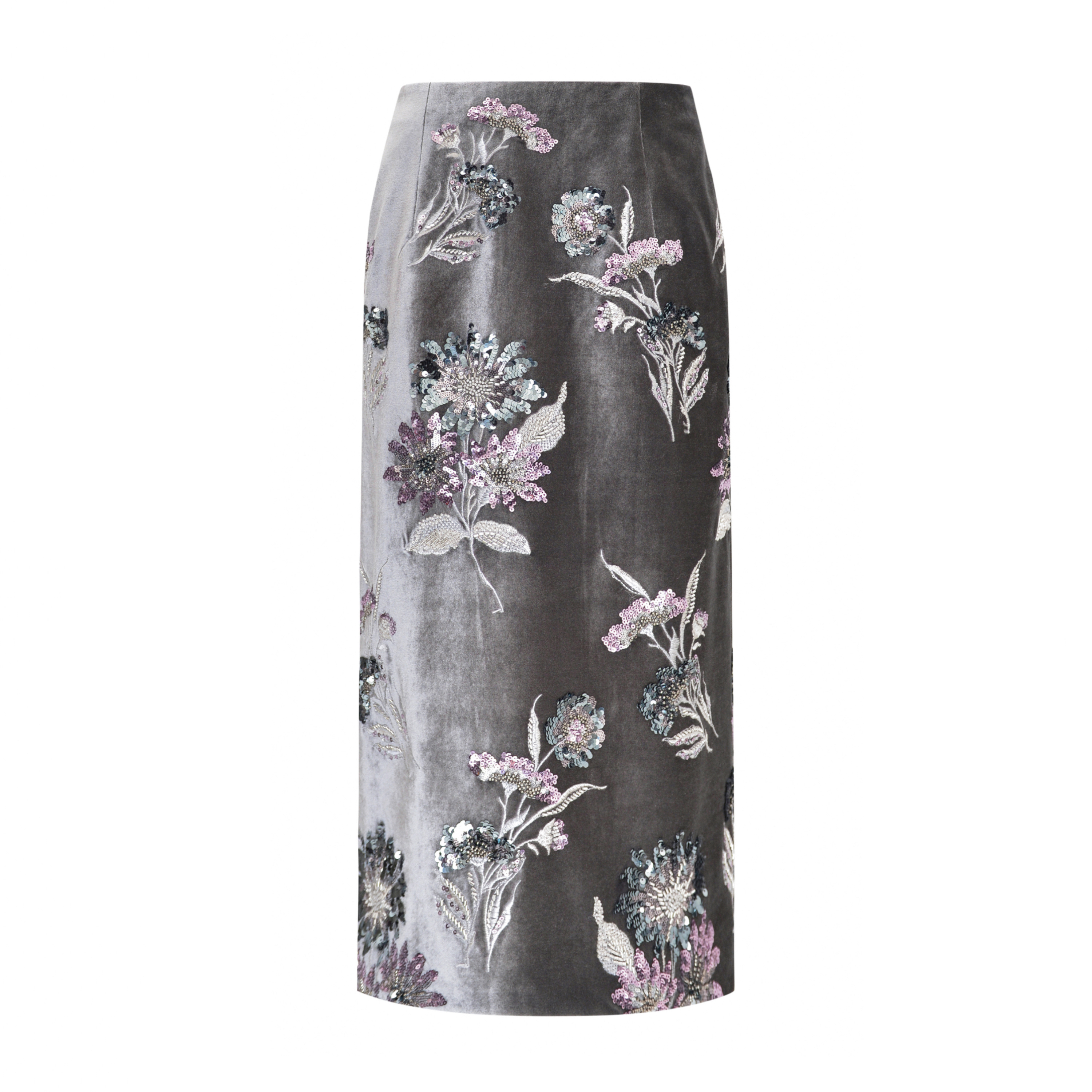 Messential Q100 青鸾丝绒 珐琅兰花钉珠半裙