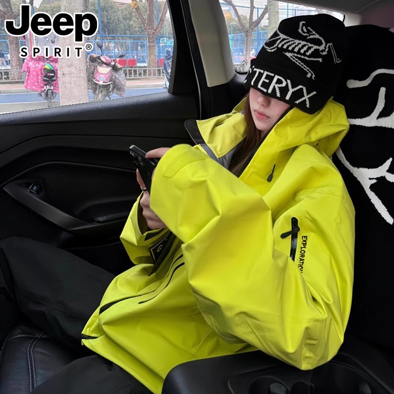 JEEPSPIRIT硬壳冲锋衣2025新款春秋季美式三合一网红洋气炸街男装