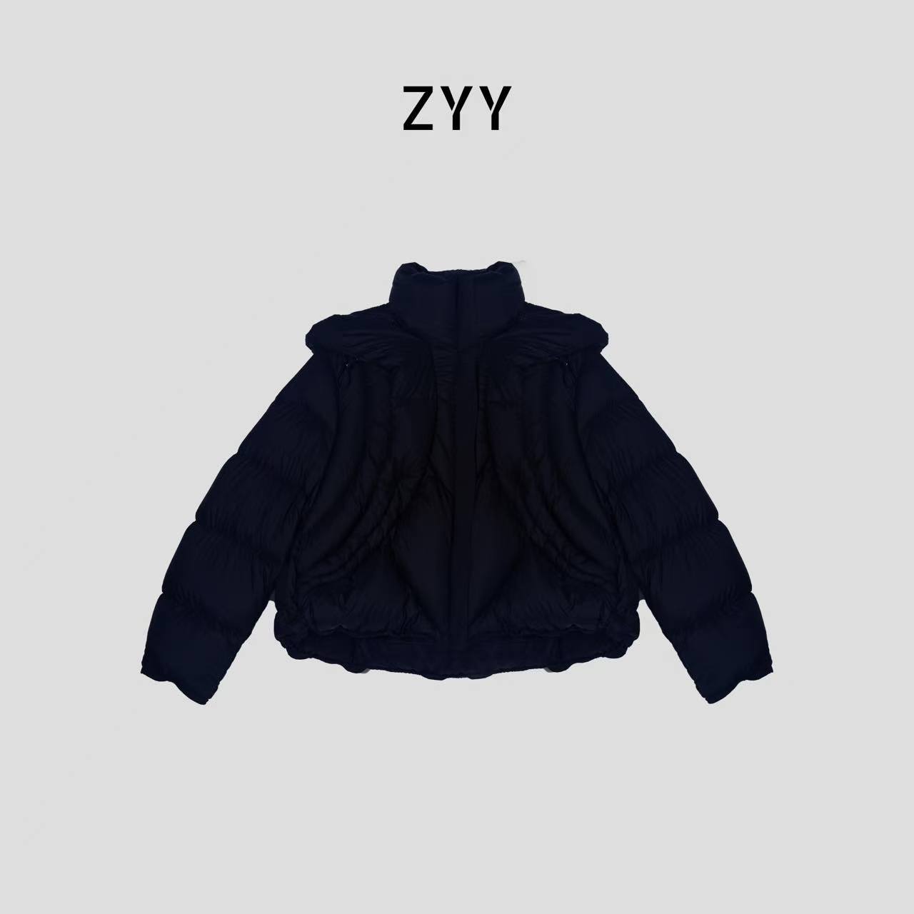 ZYY【塞纳薄雾】2025S/S新款连帽加厚保暖羽绒服X25DYRF05328