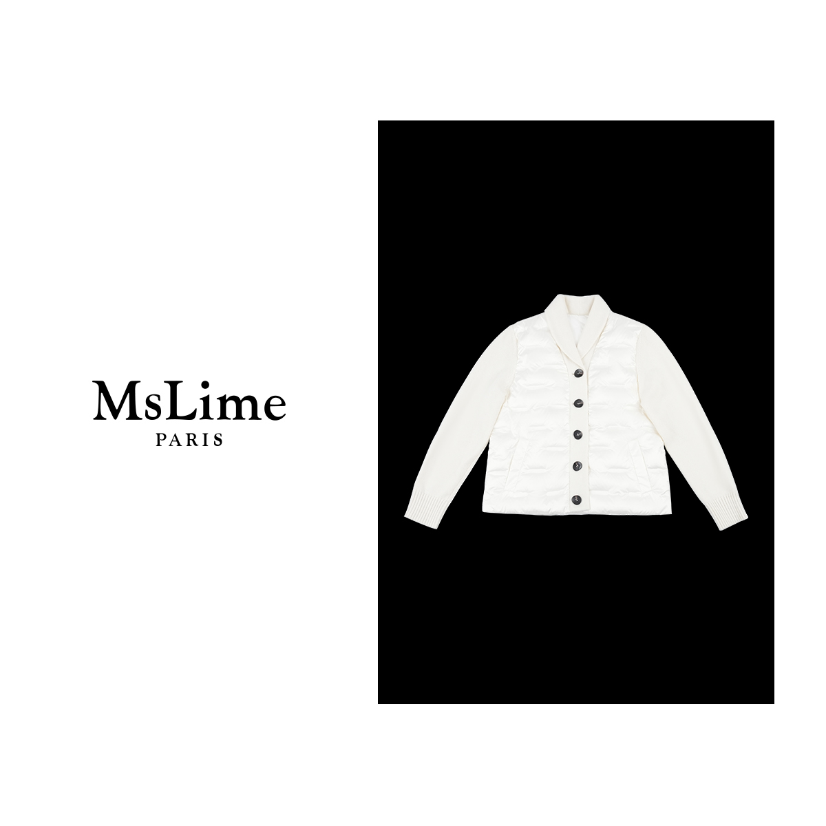 王嬛嬛MsLime25年新款【素羽】LP老钱风羊绒拼鹅绒羽绒服 HD2C0743