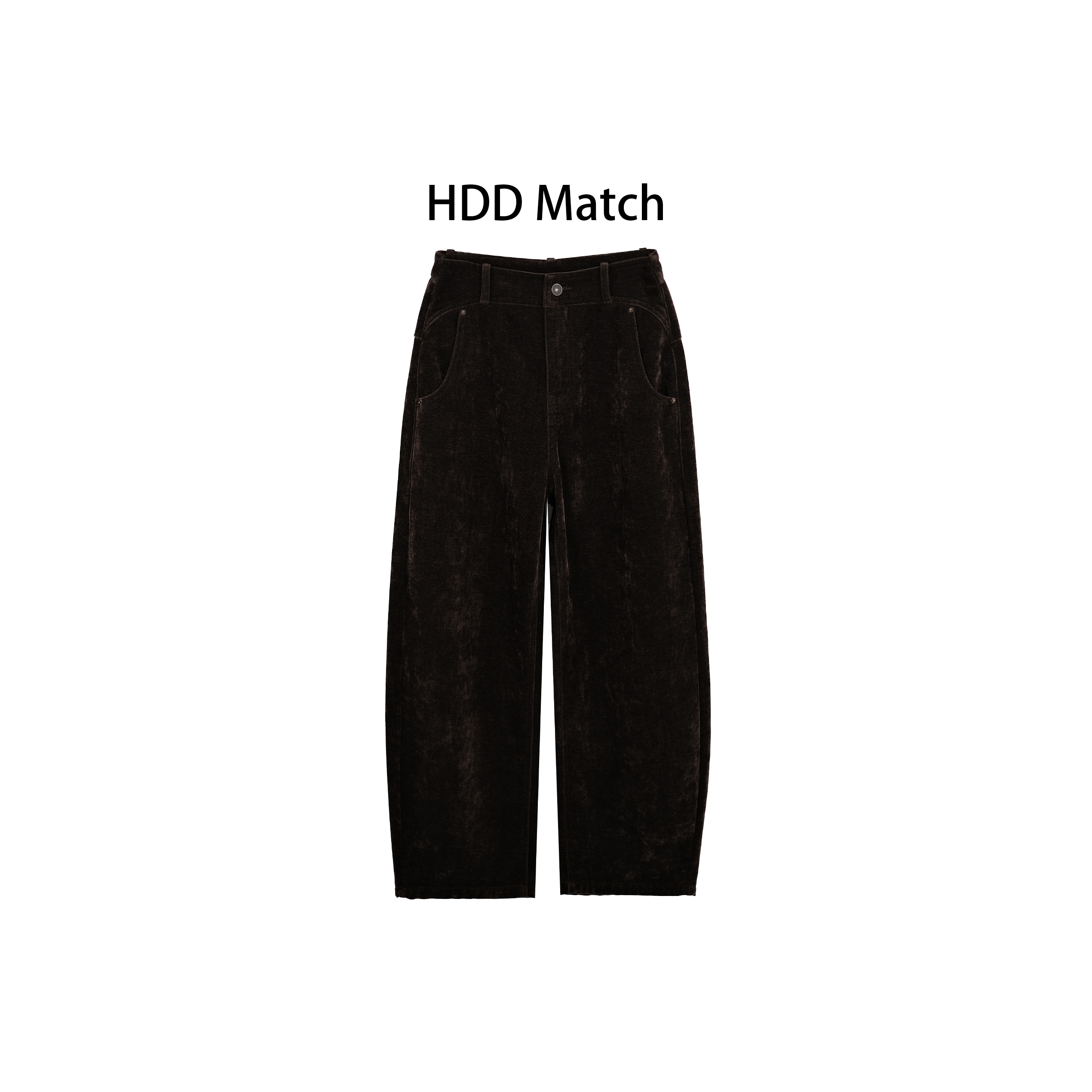 HDD- "百搭序列" 棉 秋冬女款定制定染小众直筒百搭休闲裤 Y9647