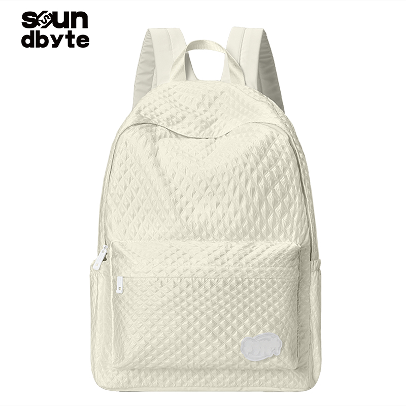 SOUNDBYTE大容量小众推荐大学生纯色双肩包通勤百搭简约便携包