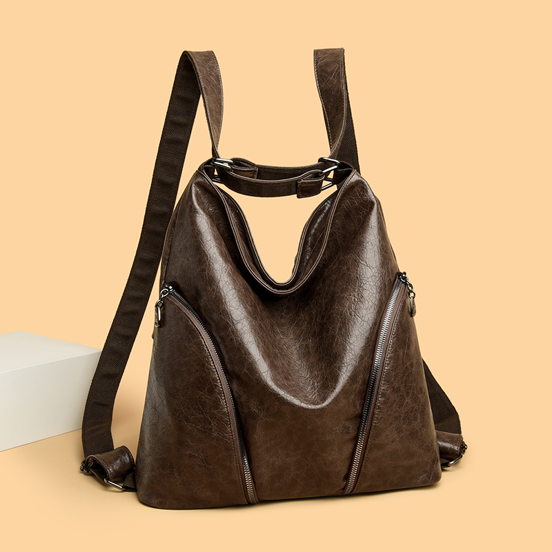 【吉尼斯袋鼠】2025春季新款多功能百搭时尚休闲单肩斜挎双肩背包女