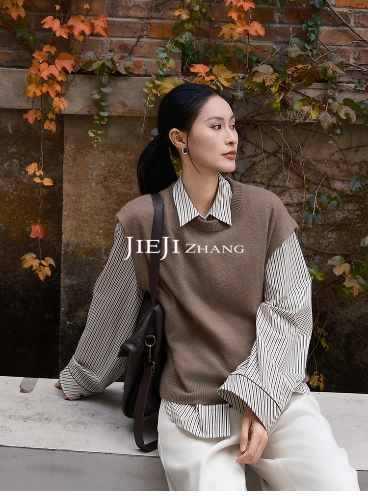 【JIEJI ZHANG】浣熊绒兔绒高级定制秋冬时尚百搭棉花糖马甲351305