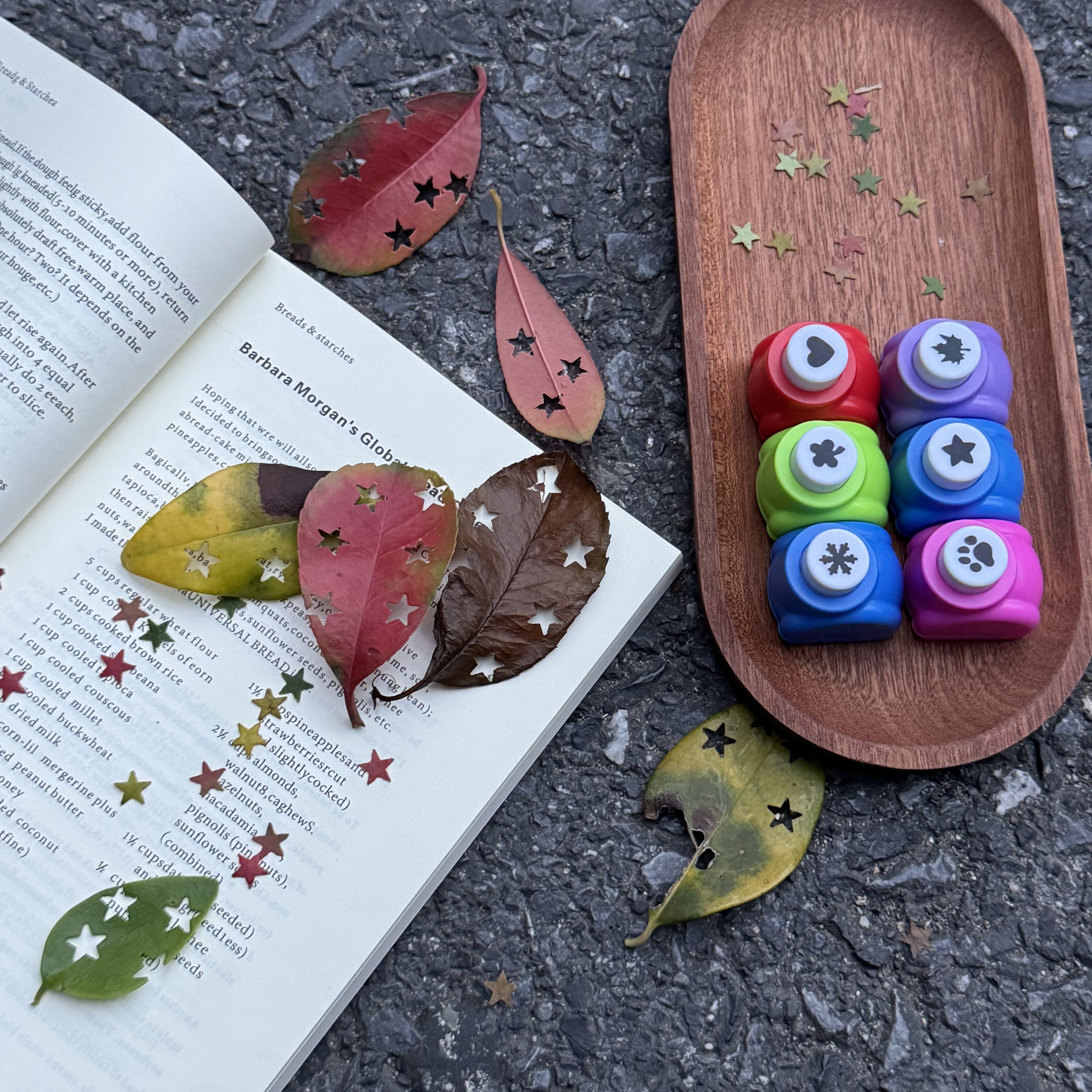 秋季树叶枫叶压花器手工diy创意五角星压花打孔机剪秋浪漫手账