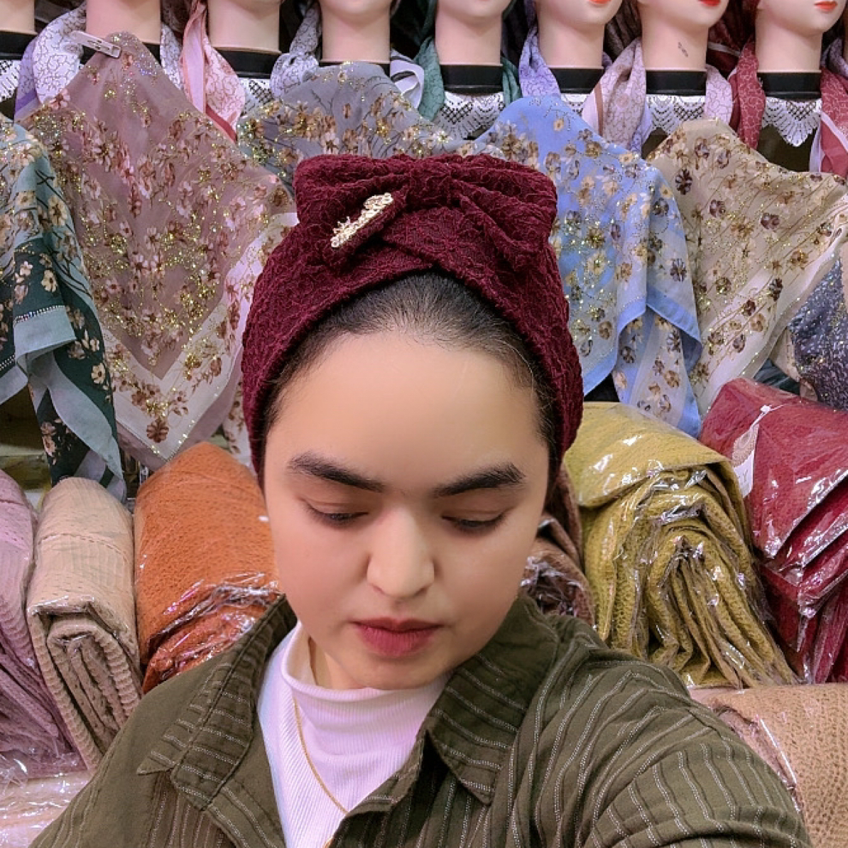 运动极简风女薄款蕾丝宽边帽子百搭女士秋冬学生春季冬季包头帽