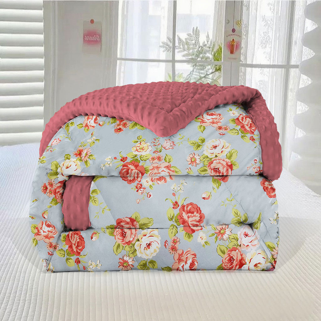 A【爆款好物】3D豆豆绒盖被印花豆豆被盖毯春秋被轻奢机洗时尚