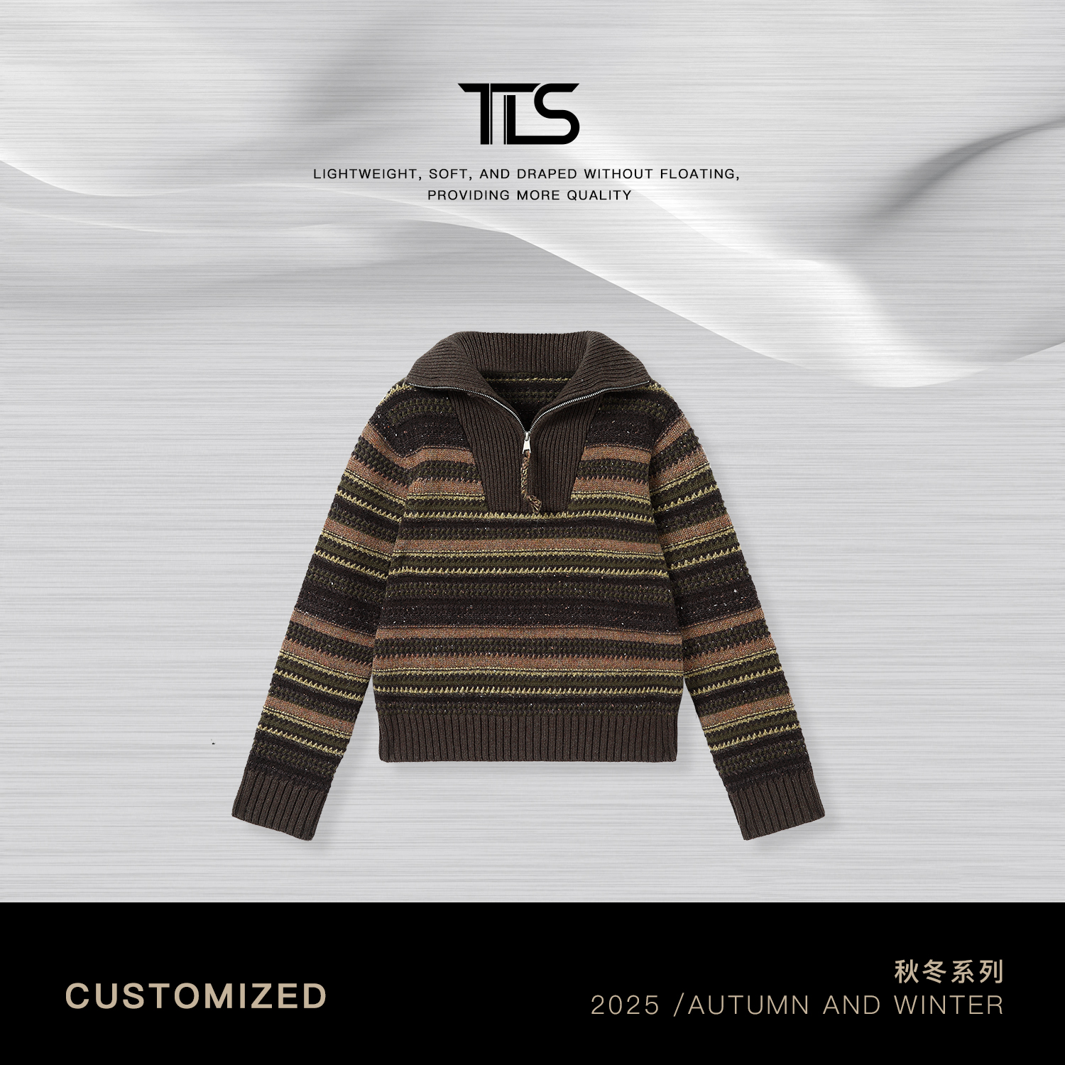 TT【榛果树】100美丽诺羊毛抗起球半拉链费尔岛提花针织毛衣MY5210